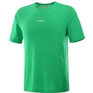 Salomon SHKout Core S/S Hardloopshirt (Heren |groen)