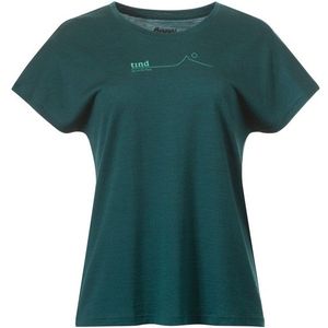 Bergans Womens Tind Crux Merino Tee Merinoshirt (Dames |blauw)