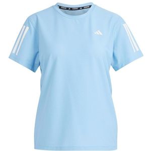 adidas Womens Own The Run Tee Hardloopshirt (Dames |blauw)