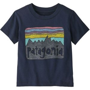 Patagonia Baby Fitz Roy Skies T-shirt (Kinderen |blauw)