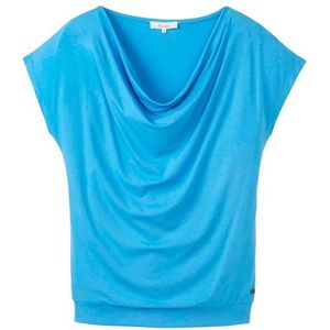 Tranquillo Womens Lockeres Shirt aus Ecovero Viskose T-shirt (Dames |blauw)