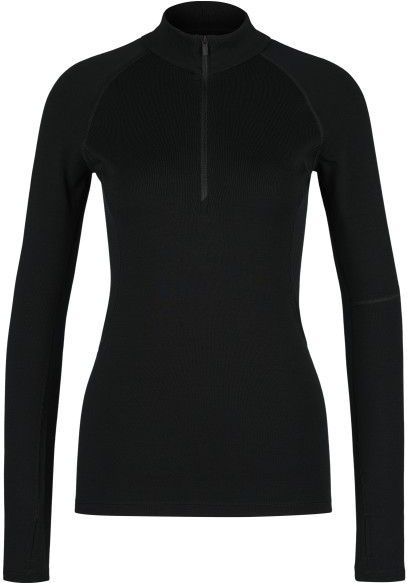 Icebreaker - 300 MerinoFine Polar L/S Half Zip - Merino-ondergoed - Zwart