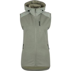 Stoic Womens MerinoFleece335 KuolpaSt Vest with Hood Fleecebodywarmer (Dames |olijfgroen)