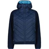 CMP Womens Jacket Hybrid Fix Hood Fleecevest (Dames |blauw)