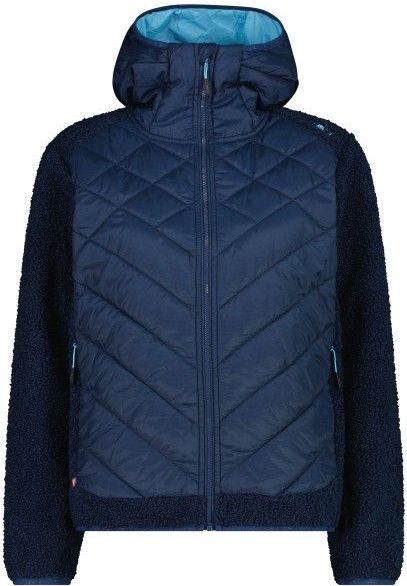 CMP Womens Jacket Hybrid Fix Hood Fleecevest (Dames |blauw)