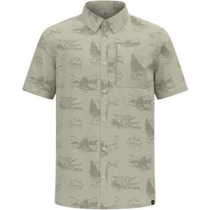 Odlo - Essential Print Shirt S/S - Overhemd - Grijs