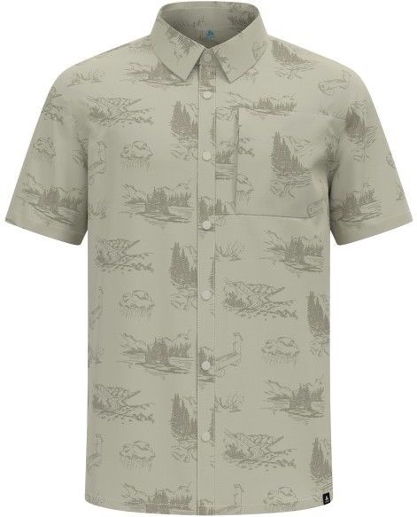 Odlo - Essential Print Shirt S/S - Overhemd - Grijs