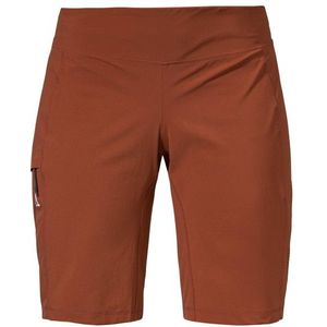 Schöffel Womens Shorts Path Fietsbroek (Dames |bruin/rood)