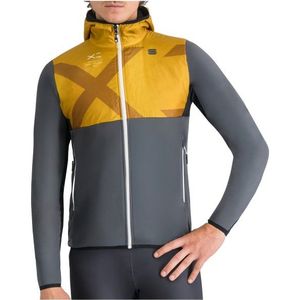 Sportful - Rythmo Jacket - Langlaufjas - Grijs - Capuchon - Stretch - Winddicht