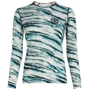 Icebreaker Womens Merino 200 Oasis L/S Crewe POW Merino-ondergoed (Dames |grijs)