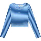 Roxy - Hey Yeah Yeah - Longsleeve - Blauw - 95% Katoen, 5% Elastaan, Stretch