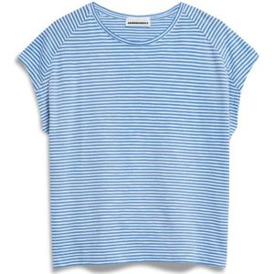 ARMEDANGELS Womens Ofeliaa Lovely Stripes T-shirt (Dames |blauw)