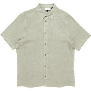 Mazine Shortsleeve Linen Shirt Overhemd (Heren |beige/grijs)