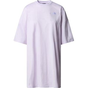 The North Face Womens S/S Essential Tee Dress Jurk (Dames |wit/purper)