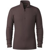 Smartwool - Classic Thermal Merino Base Layer 1/4 Zip - Merino-ondergoed - Bruin/Grijs