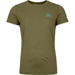 Ortovox Womens 120 Cool Tec Mountain Stripe T-Shirt Merinoshirt (Dames |olijfgroen)