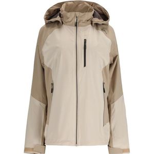 CMP Womens Ripstop Jacket Zip Hood Regenjas (Dames |beige |waterdicht)