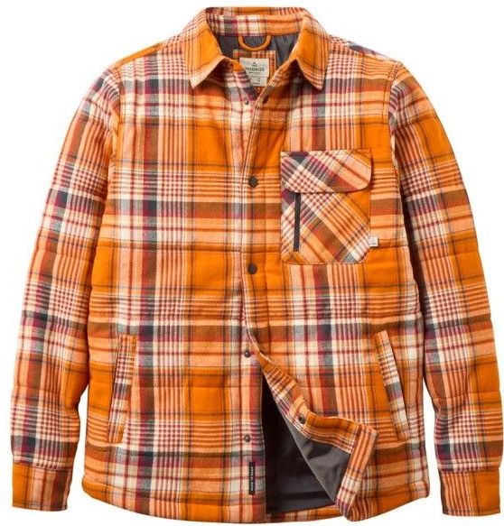 Passenger Taranaki Quilted Overshirt Vrijetijdsjack (Heren |oranje)