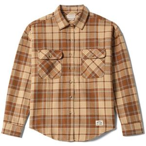 Brixton Womens Bowery Vintage L/S Overshirt Overhemd (Dames |beige/bruin)