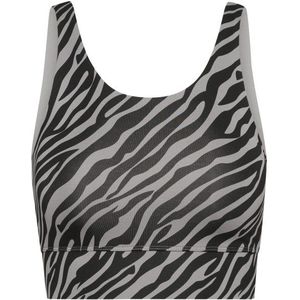 Hey Honey Womens Bustier Zebra Sportbeha (Dames |grijs)