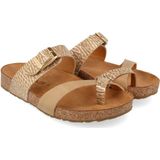 HAFLINGER Bio Juno Slipper - Goud - Leren - Kurken Voetbed