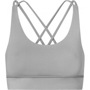 Hey Honey Womens Criss-Cross Bra Sportbeha (Dames |grijs)