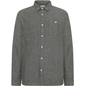 KnowledgeCotton Apparel Zig-Zag Twill Structure Shirt Overhemd (Heren |grijs)