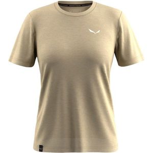 Salewa Eagle Minilogo Merino T-shirt W, Quicksand, XXS