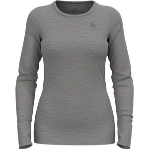 Odlo Womens Baselayer Top Crew Neck L/S Merino 200 Merino-ondergoed (Dames |grijs)