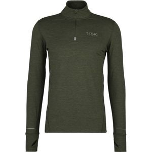 Stoic HelsingborgSt Performance Longsleeve with Zip Hardloopshirt (Heren |olijfgroen)