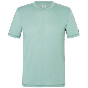super.natural - Essential S/S T-shirt - Turkoois - 50% Wol 50% Polyester