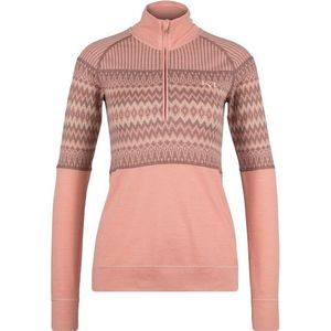 Kari Traa Womens Silja Halfzip Merino-ondergoed (Dames |roze)