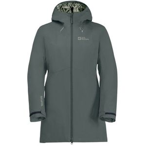 Jack Wolfskin Womens Heidelstein Insulation Jacket Lange jas (Dames |grijs |waterdicht)