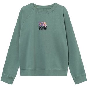 DEDICATED Womens Sweatshirt Ystad Daffodil Flowers EMB Trui (Dames |turkoois)