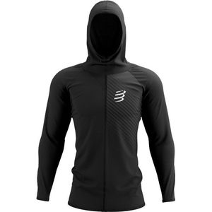 Compressport 3D Thermo Seamless Hoodie Zip Hardloopjack (zwart)