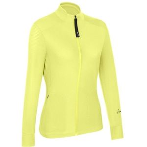 LaMunt - Emy Light Full Zip Fleecevest - Geel - 92% Polyester, 8% Elastaan