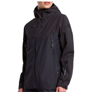 Tenson Womens Himalaya Shell Lite Jacket Regenjas (Dames |zwart/grijs |waterdicht)