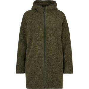 Stoic Womens MerinoPile RissnaSt Long Jacket Lange jas (Dames |olijfgroen)