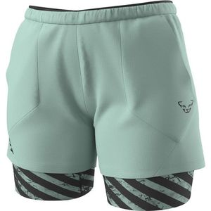 Dynafit Womens Trail 2in1 Short Hardloopshort (Dames |turkoois)