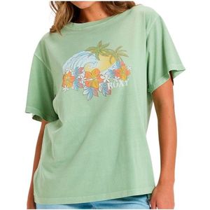 Roxy Womens Sunnyoversize Enzyme Wash T-shirt (Dames |groen)