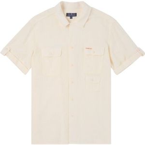 Amundsen Sports Travellers Linen S/S Overhemd (Heren |beige/wit)
