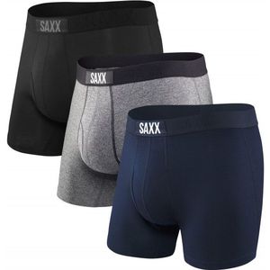 Saxx Ultra Super Soft Boxer Brief Fly 3-Pack Synthetisch ondergoed (Heren |blauw)