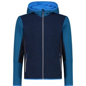 CMP Jacket Fix Hood Bonded Wooltech Wollen vest (Heren |blauw)