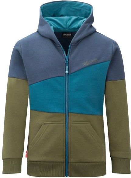 Trollkids Kids Alesund Sweater Hoodie (Kinderen |olijfgroen/blauw)