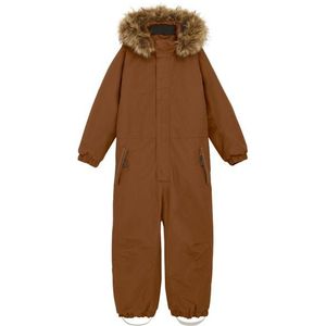 Color Kids - Kids Coverall - Bruin - Waterdicht - Met Capuchon
