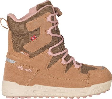 TROLLKIDS - KIDS FINNMARK WINTER BOOTS - Kuitlaarzen - Brown ochre - Waterdicht - Snelsluiting met Veters