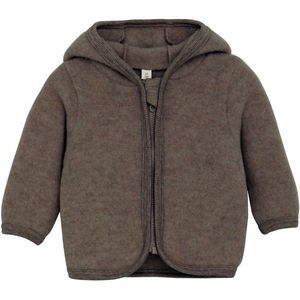 Huttelihut Babys Jacket Bear Ears Wool Fleece Merinovest (Kinderen |bruin)