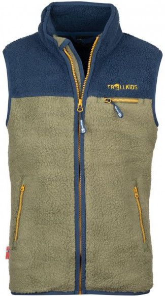Trollkids Kids Hemsedal Vest Fleecebodywarmer (Kinderen |olijfgroen)