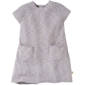 disana Kids Leinen-Strickkleid Jurk (Kinderen |grijs/purper)