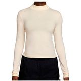 Nike - Womens NSW Tee L/S Knit Chill - Hardloopshirt - Beige